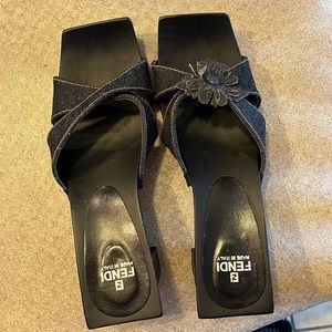 Fendi wedge heel. Made in Italy